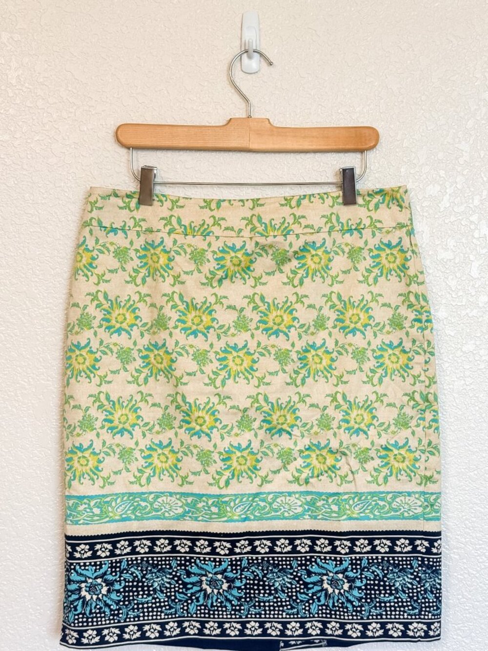 Ann Taylor Straight Pencil Skirt Women's 10 Floral Lined Vintage 90s Y2K